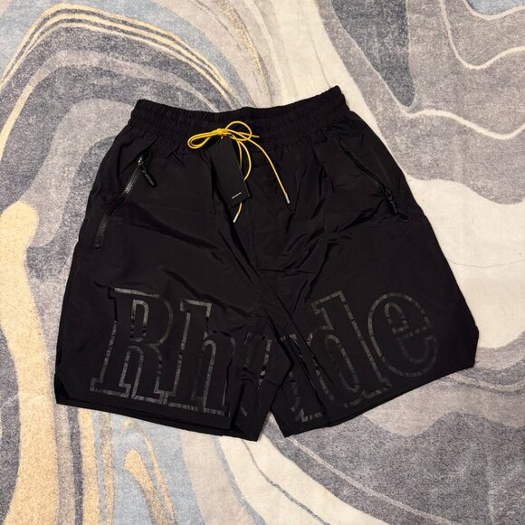Rhude Black/Black Athletic Shorts Sizes Small Medium or Large - Picture 1 of 4